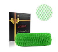 Unifab Esponja de red africana auténtica, exfoliante africana, esponja de baño, paño exfoliante, paño de red africana, limpiador corporal para ducha, color verde