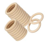 Unifizz 10 anillos de madera natural sin terminar de 70 mm para manualidades, anillos de madera de 10 mm de grosor para bricolaje, conectores colgantes, fabricación de joyas, suministros de macramé