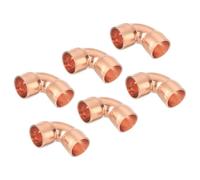 Unifizz 10 conectores de tubo de 10 mm de diámetro interior de 0,8 mm de grosor, codo de cobre de 90 grados, para fontanería, refrigeración y aire acondicionado
