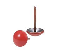 Unifizz 100 tachuelas decorativas para tapicería de 11 mm x 17 mm, cabeza redonda, para muebles, color rojo, para sofá, silla, cabecero, alfombras, carpintería