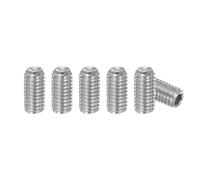 Unifizz 100 tornillos hexagonales, M3 x 6 mm, DIN916, tornillo de punta plana 304, tornillos de cabeza de acero inoxidable 304 para manijas de puerta, ajuste ligero, bisagra, eje, llave Allen y