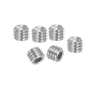 Unifizz 100 tornillos hexagonales M4 x 3 mm DIN916 de punta plana, tornillos de cabeza de acero inoxidable 304 para manijas de puerta, ajuste ligero, bisagra, eje, llave Allen y reparación de