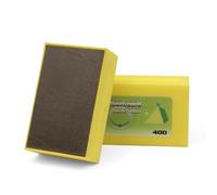 Unifizz 2 bloques de lijado, bloque de pulido de diamante, almohadillas de mano para granito, mármol, vidrio, grano 400