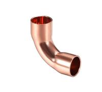 Unifizz 2 conectores de tubería de 8 mm de diámetro interior de 0,8 mm de grosor, codo de cobre de 90 grados, para fontanería, refrigeración y aire acondicionado