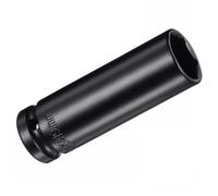 Unifizz 2 llaves de vaso de impacto de 1/2 pulgada de profundidad de 19 mm con diseño de 6 puntos, acero Cr-V tratado térmicamente de 78 mm de longitud, tamaños métricos