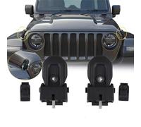 Unifizz 2 piezas de bloqueo de capó de coche 2018-2023 para Jeep Wrangler JL for Jeep para Gladiator JT accesorios de bloqueo antirrobo 2 puertas 4 puertas