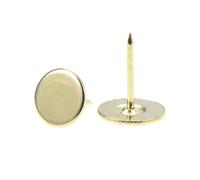 Unifizz 20 tachuelas decorativas para tapicería de 16 mm x 20 mm, con cabeza plana, para muebles, en tono dorado, para sofá, silla, cabecero, alfombras, carpintería