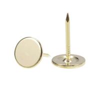 Unifizz 30 tachuelas decorativas para tapicería de 11 mm x 17 mm, con cabeza plana, para muebles, en tono dorado, para sofá, silla, cabecero, alfombras, carpintería