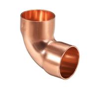 Unifizz 4 conectores de tubo de 22 mm de diámetro interior y 1 mm de grosor, codo de cobre de 90 grados, para fontanería, refrigeración y aire acondicionado