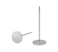 Unifizz 50 tachuelas decorativas para tapicería de 18 mm x 50 mm, cabeza plana, para muebles, color plateado, para sofá, silla, cabecero, alfombras, carpintería