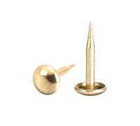 Unifizz 50 tachuelas decorativas para tapicería de 6 mm x 10 mm, cabeza redonda, para muebles, color dorado, para sofá, silla, cabecero, alfombras, carpintería
