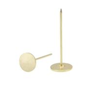 Unifizz 80 tachuelas decorativas para tapicería de 18 mm x 50 mm, con cabeza plana, para muebles, en tono dorado, para sofá, silla, cabecero, alfombras, carpintería