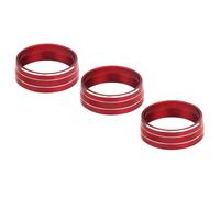 Unifizz Anillo de botón de control de aire acondicionado para coche Cubierta de volumen del interruptor de aire acondicionado para Jeep Wrangler JK JKU/Dodge Challenger 2011-2017 2008-2014