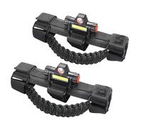 Unifizz Asas de agarre de barra antivuelco con luz para Jeep Wrangler CJ YJ TJ JK JL Gladiator JT, luz interior de coche recargable por USB extraíble, hebilla de metal mejorada, paquete de 2, color