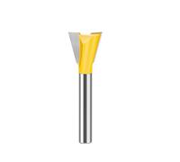 Unifizz Broca de corte recto, fresadora de corte de cola de milano, vástago de 1/4 pulgadas, diámetro de corte de madera de 9/16 pulgadas, cortador de corte de madera de doble flauta para carpintería