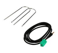 Unifizz - Cable adaptador de entrada auxiliar para audio MP3, 3,5 mm, 1,5 m, cable auxiliar para piezas para audio de coche Ren-ault Clio Megane Laguna Espace Ka-ngoo Sce-nic con 2 llaves