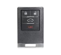 Unifizz Carcasa de repuesto para llave de coche con 4 botones, color negro, para Cadillac, DTS STS 2008-2010, para CTS 2008-2013, OUC6000066, sin hoja sin chip