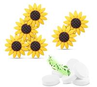 Unifizz Clip de ventilación de girasol, 6 piezas, ambientador de coche, accesorios de coche, bonito ambientador de coche, girasoles, decoraciones de regalo, girasoles, clip de coche, decoración de