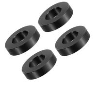 Unifizz Espaciadores de aluminio negro M10, 8 tubos espaciadores redondos de metal de 10,5 mm de diámetro interior x 20 mm de diámetro exterior x 5 mm de longitud, separador de aluminio sin rosca para