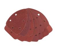 Unifizz Hojas de lija triangulares de 140 x 140 x 98 mm, 40 unidades de almohadillas de lijadora de detalles, duraderas, sin polvo, 5 agujeros, con gancho y bucle, almohadillas de lijado para mouse