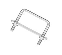 Unifizz Perno cuadrado en U, juego de 3 pernos en U de acero inoxidable 304 M8 de 65 mm de ancho interior de 65 mm de longitud con tuercas y placa de marco para automóviles, barcos, remolques