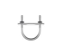 Unifizz Perno redondo en U, juego de 3 pernos en U de acero inoxidable 304 M8 de 45 mm de ancho interior de 69 mm de longitud con tuercas y placa de marco para automóviles, barcos, remolques
