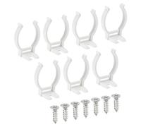 Unifizz Soporte de clips en U T8 para tubo fluorescente, base de abrazaderas de extremo de tubo de plástico con tornillos para bombillas LED, lámpara de techo, color blanco, paquete de 10