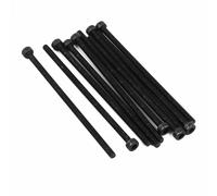 Unifizz Tornillos de cabeza hexagonal M3 x 70 mm, rosca completa, aleación de acero de grado 12.9, acabado de óxido negro, tornillos Allen, 10 unidades