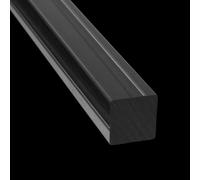 Unifizz Varilla cuadrada acrílica, transparente, 15 mm x 15 mm x 350 mm, barra de PMMA de plástico sólido, 2 unidades