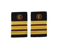 Uniform Store London Epaulette Aircraft Engineers 3 x 1/2 dorado-granate con E en granate R1846, Oro negro., Talla única