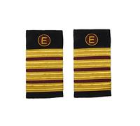Uniform Store London Epaulette Aircraft Engineers 4 x 1/2 oro-granate con E en granate R1845, Oro negro., Talla única
