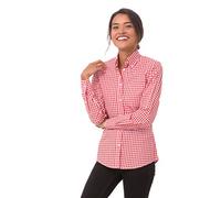 Uniform Works B216-L - Camisa de Cuadros para Mujer, Talla Grande, Color Rojo