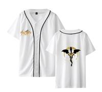 Uniforme de béisbol de cuarta ala, camiseta unisex de manga corta con cuello en V, camiseta de moda, blanco, 3XL
