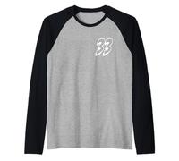 Uniforme de Equipo Deportivo Delantero y Trasero número Treinta y Tres #33 Camiseta Manga Raglan