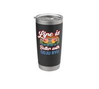 Uniforme de karate Goju Ryu / "La vida es mejor con Goju Ryu!" Vaso térmico de acero inoxidable de doble pared