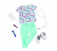 Uniforme de veterinario ""Patas Saludables"" de Our Generation: atuendo y accesorios para mu ecas de 45 cm (a partir de 3 a os)