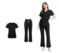 Uniforme Enfermera Traje de exfoliación for Mujer, Uniformes Hospital, Top enfermería médica, pantalón Manga Corta, Conjunto Uniforme Enfermera(Color 4,XL)