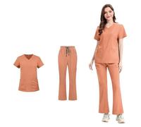 Uniforme Enfermera Traje de exfoliación for Mujer, Uniformes Hospital, Top enfermería médica, pantalón Manga Corta, Conjunto Uniforme Enfermera para Mujeres(Color 2,L)