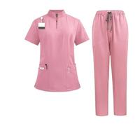 Uniforme Enfermera Uniformes médicos Unisex for enfermera con cuello en V, conjunto de uniformes for mujeres, ropa trabajo for médico Hospital, Uniforme Trabajo for cirugía Dental y Oral(Color 2,S)