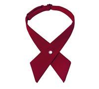 Uniforme Escolar con Pajarita Cruzada, Lazo preatado, Pajarita Ajustable sólida, Accesorios de Ropa para Mujeres y niñas