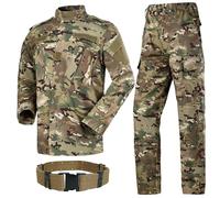 Uniforme militar táctico para hombre, camisa y pantalones con cinturón MC