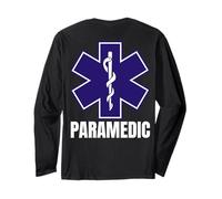 Uniforme paramédico en Servicio EMT EMS Estrella de la Vida Lado Trasero Manga Larga
