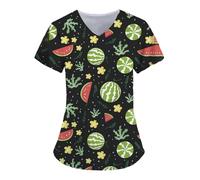 Uniforme Sanitario, Enfermera, clínica, enfermería, Ropa de Trabajo, Hospital, Camiseta, Blusa Informal Manga Corta for Mujer, médico(Color1,S)