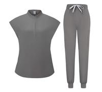 Uniforme Sanitario Mujer Pet Suit Scrubs Lab Coat Uniform SPA(Gray,M)