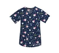 Uniforme Sanitario Mujer Uniformes de trabajo Hospital, blusa con cuello en V for enfermería estampado dientes, uniforme clínica Dental, Tops exfoliantes manga corta for enfermera(Color9,XXXL)