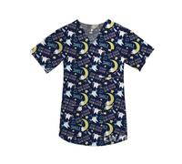 Uniforme Sanitario Mujer Uniformes de trabajo Hospital, blusa con cuello en V for enfermería estampado dientes, uniforme clínica Dental, Tops exfoliantes manga corta for enfermera(Color1,XXXL)