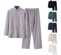 Uniforme Tradicional de Tai Chi Unisexo Chino Art Marciales Chaqueta Camisa de Lino Hombre Verano Tradicional Uniforme Traje Tang Ropa Exterior Wushu Mujeres Traje Estilo