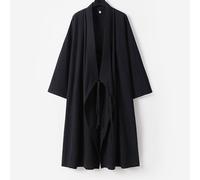 Uniforme Traje Artes Marciales de Kung Fu,Túnica Tradicional Taoísta China para Hombre,Lino y Algodón Manga Larga Holgado Talla Grande para Practicar Tai Chi,Hanfu Ext(Size:8XL(140-150kg),Color:negro)