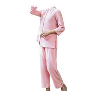 Uniformes de artes marciales tradicionales, Conjuntos de traje de lino Kung Fu Tai Chi for mujer, multicolor, varios tamaños(Pink,L)