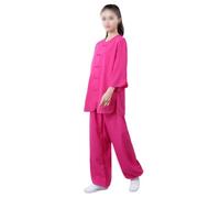 Uniformes de artes marciales tradicionales, Uniforme de Tai Chi Kung Fu Multicolor Múltiples tamaños(Rose Red,L)